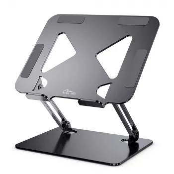 Supporto per laptop MEDIA-TECH MT2661 — regolabile in altezza, design pieghevole in alluminio per notebook fino a 17