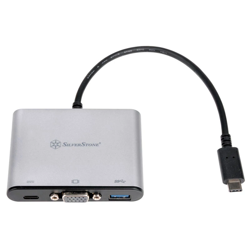 SilverStone SST-EP06C USB 3.1 Type-C a VGA / USB Type-C / USB Type-A hub adattatore