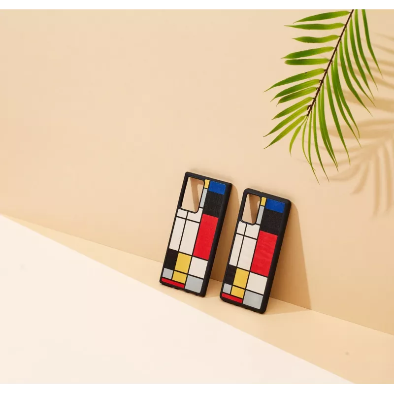Custodia protettiva in legno Man and Wood Galaxy Note 20 Mondrian Wood nero