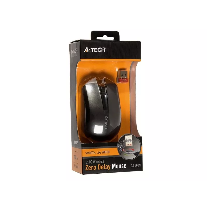 Mouse A4Tech G3-200N Travel ambidestro RF wireless V-Track 1000 DPI