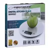 Bilancia da cucina elettronica ESPERANZA EKS003W, capacità 5 kg, precisione 1 g, vetro temperato, controllo touch