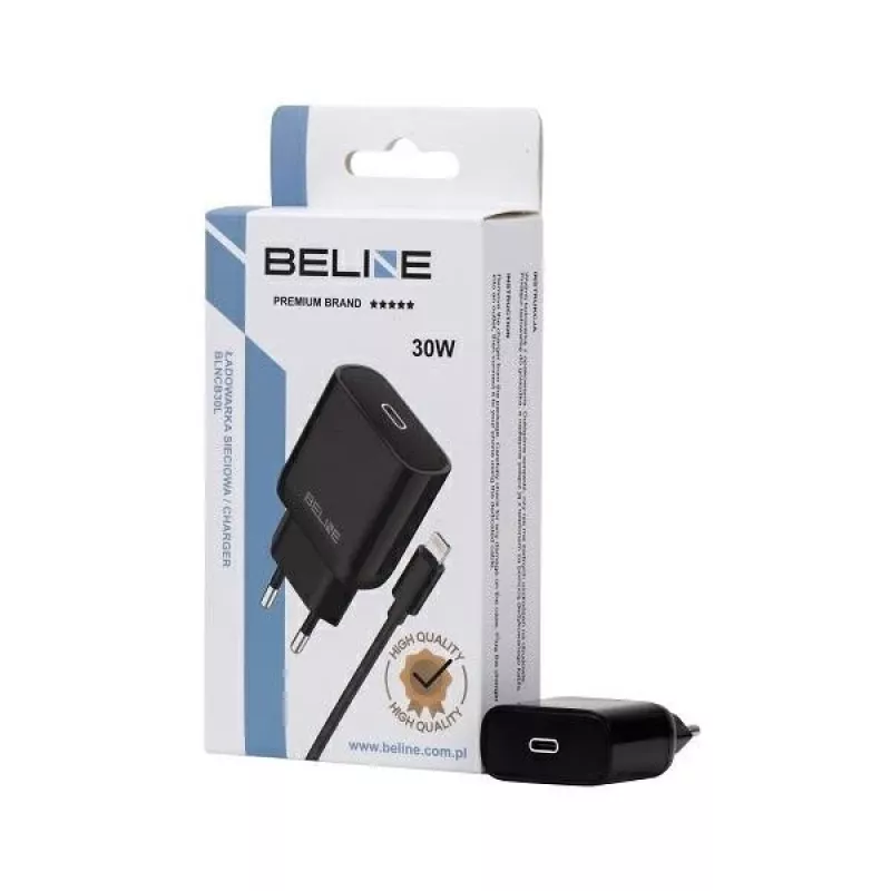 Caricabatterie 30W USB-C a Lightning Beline Beli02174 con cavo nero