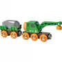 Vagone BRIO Clever Crane Wagon Lift and Load nero verde