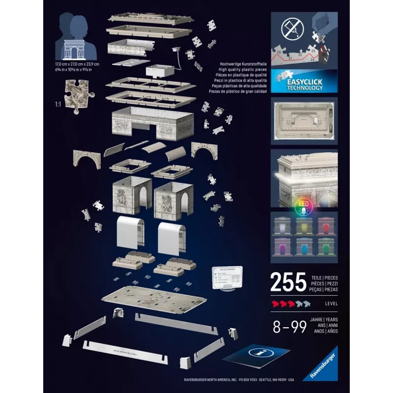 Puzzle 3D Ravensburger 12008029 edificio 269 mm x 239 mm