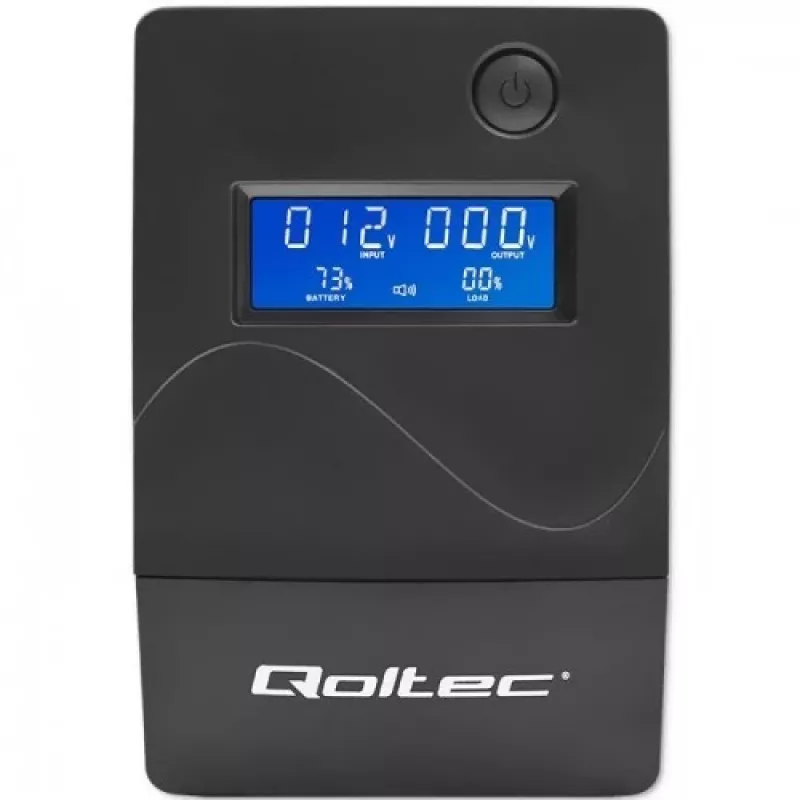 Qoltec Monolith UPS (gruppo di continuità) doppia conversione (online) 1 kVA 600 W 2 prese Schuko