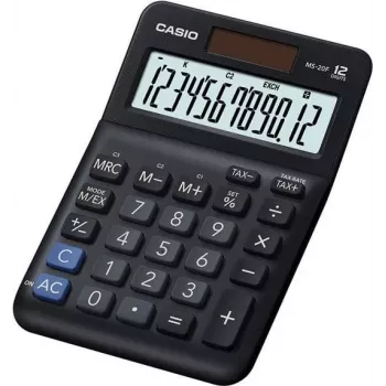 Calcolatrice da tavolo Casio MS-20F 12 cifre nera solare batteria