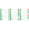 Indice Forpus, A4, 1-12 colori, plastica