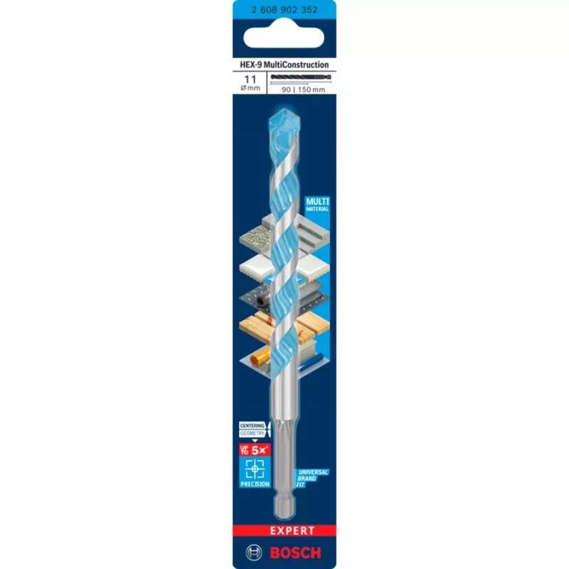 Punta Bosch Expert HEX-9 Multi Construction Ø11 mm, attacco esagonale