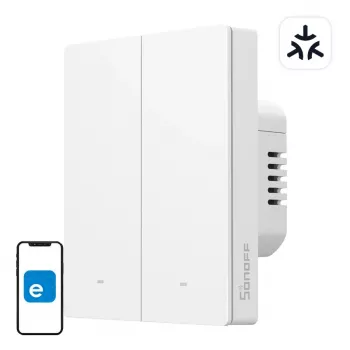 Interruttore a parete WiFi Sonoff M5-2C-80W 2 canali per cornice