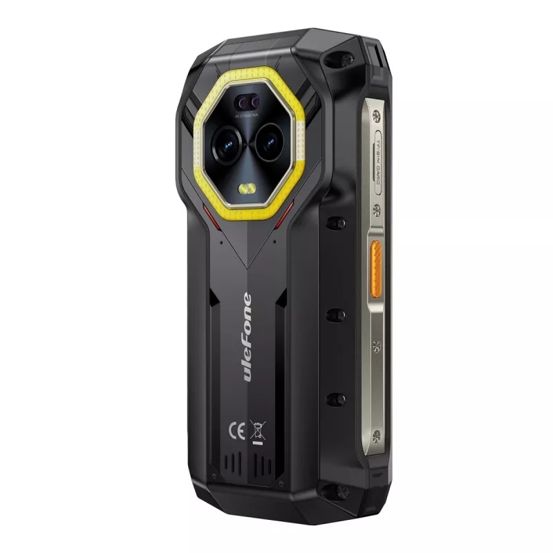 Ulefone Armor Mini 20 smartphone, 4,7 pollici, Helio G99, 8GB RAM, 256GB, 6200 mAh, Android 14, nero