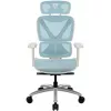 Sedia da ufficio ergonomica thunder x3 TEGC-3073102.B1 — imbottitura bianco-blu, braccioli regolabili, schienale alto