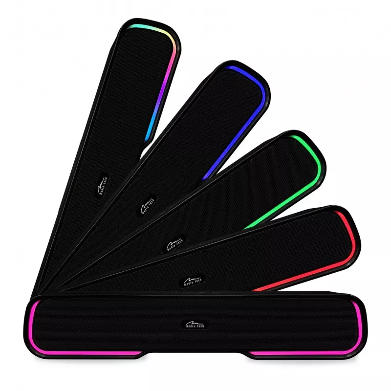 Diffusore MEDIA‑TECH Phantom MT3180 Soundbar 450W RMS, 80W a batteria, Bluetooth, con filo e senza fili, nero
