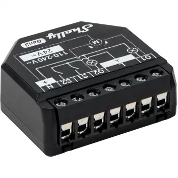 Shelly 2PM Gen3 Smart Switch 2P nero