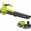 Soffiatore per foglie a batteria ONE+ RY18BLB-140, 18 Volt, soffiatore per foglie verde/nero, batteria ricaricabile agli ioni di litio 4,0 Ah