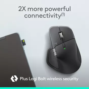 Logitech MX Master 4 for Business mouse – wireless + Bluetooth, 8000 DPI, grafite | Logitech