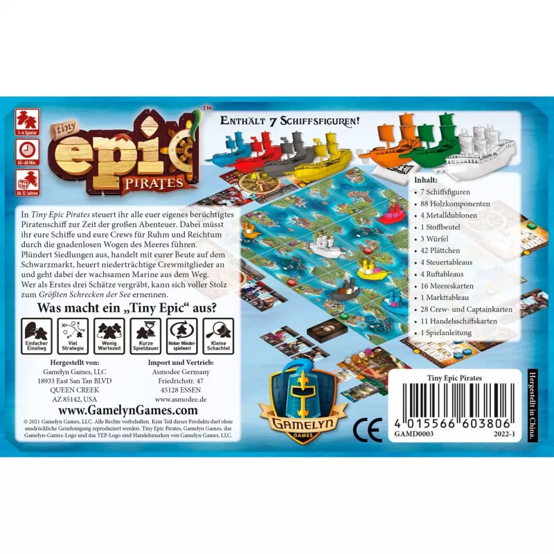Tiny Epic Pirates gioco per famiglie