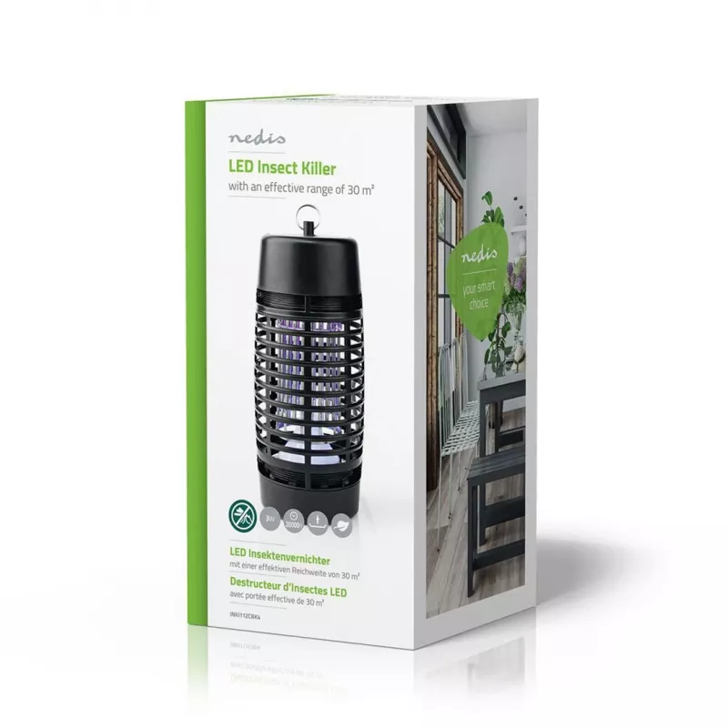 Nedis INKI112CBK4 eliminatore/repellente per insetti adatto per interni adatto per esterni nero