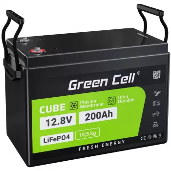 Batteria Greencell LiFePO4 - 200Ah - 12.8V - 2560Wh L (CAV04S)