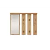 Appendiabiti + specchio PARMA 100x15x.81.5 cm, rovere artigianale
