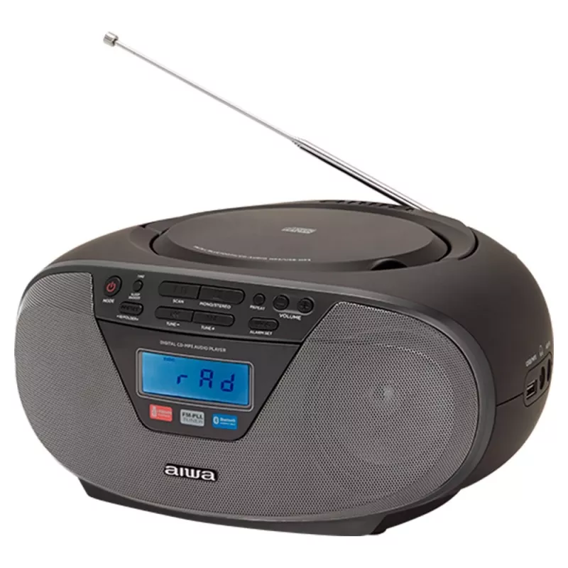 Microsistema audio Aiwa BBTU-400BK, lettore CD/MP3/FM-PLL/BT (nero)