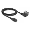 Cavo di alimentazione DELOCK 81567 CEE 7/7 (ST) 90° a IEC C13, 2 m, 3x1,00 mm