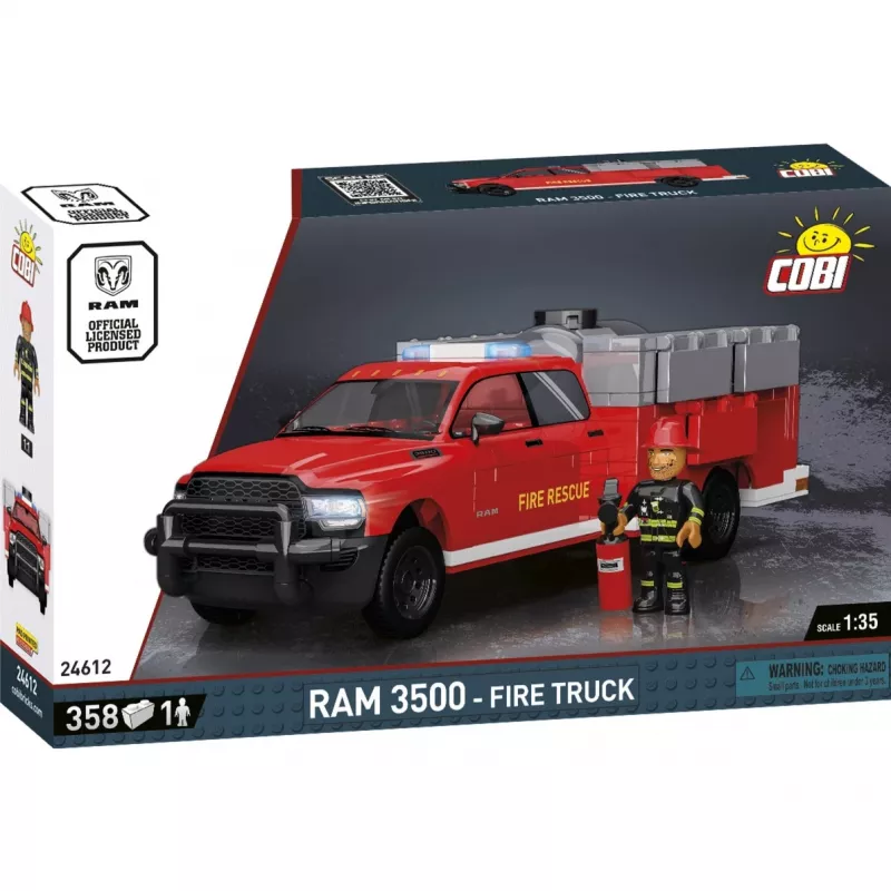Gioco di costruzione assemblabile Cobi RAM 3500 Camion dei pompieri COBI-24612 set modello 2 in 1