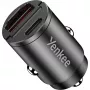 Caricabatterie da auto YENKEE CAR 02 Power Delivery 30W con porte USB-A e USB-C