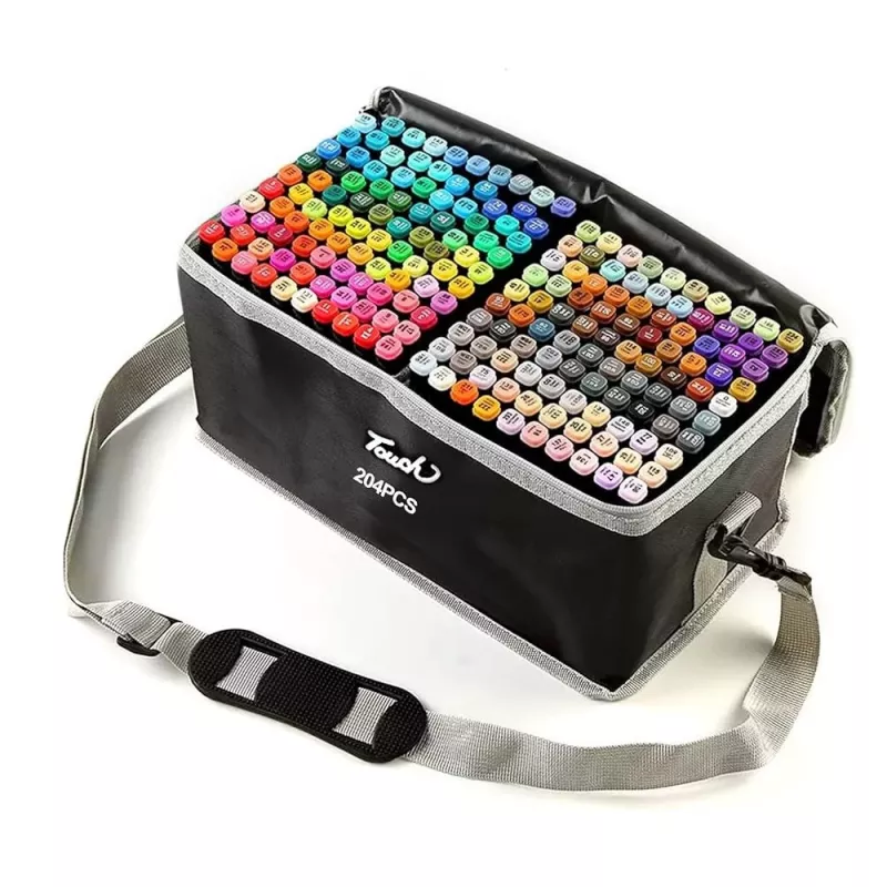 Set pennarelli Extralink MARKERY 204 pezzi — set pennarelli a base alcolica, colori assortiti, 204 pezzi