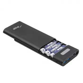 Akyga AK-BC-04 case powerbank 20000 mAh, 8x 18650, 18W PD QC4+, USB-C, 2x USB-A, Lightning