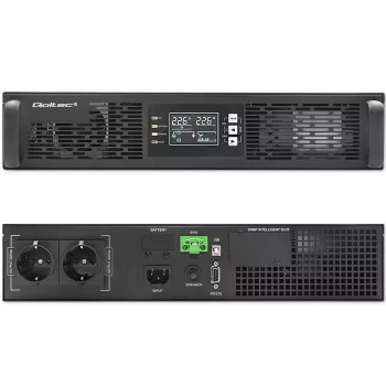 Qoltec 52285 UPS (gruppo di continuità) doppia conversione (online) 1 kVA 1000 W 2 uscite AC