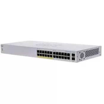 Cisco Business 110 Series 110-24PP - Switch - unmanaged - 12 x 10/100/1000 (PoE) + 12 x 10/100/1000 + 2 x combo Gigabit-SFP - desktop, montaggio a rack, montaggio a parete - PoE (100