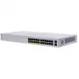 Cisco Business 110 Series 110-24PP - Switch - unmanaged - 12 x 10/100/1000 (PoE) + 12 x 10/100/1000 + 2 x combo Gigabit-SFP - desktop, montaggio a rack, montaggio a parete - PoE (100