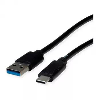 Cavo USB 3.2 Gen 1 ROLINE RM, A-C, MA/MA, nero, 1 m