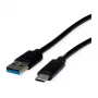 Cavo USB 3.2 Gen 1 ROLINE RM, A-C, MA/MA, nero, 1 m