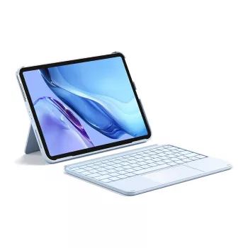 Tastiera Inateck KB04122 QWERTZ Bluetooth con touchpad, batteria ricaricabile integrata da 500 mAh, blu