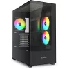 Sharkoon SK6 ARGB Tower ATX nero – case Mid-Tower ATX con illuminazione ARGB e pannello laterale in vetro temperato
