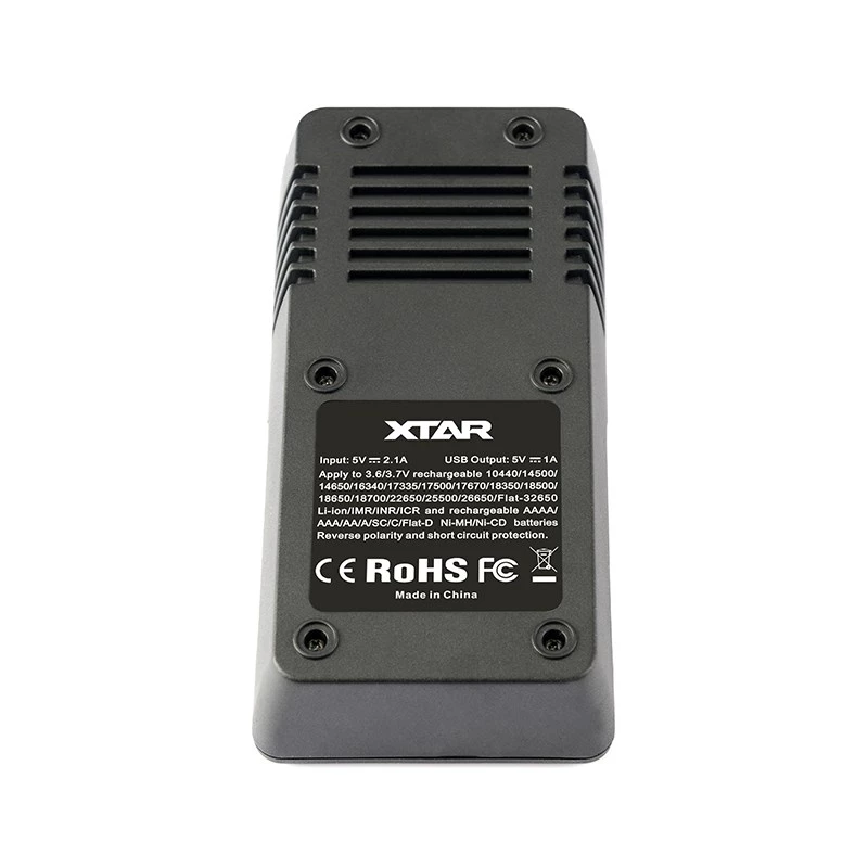 XTAR VC2 caricabatterie USB per batterie domestiche