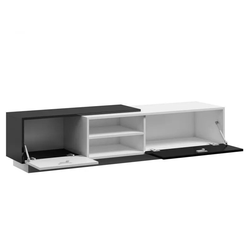 Mobile TV Cama SIGMA1 180 bianco/nero lucido