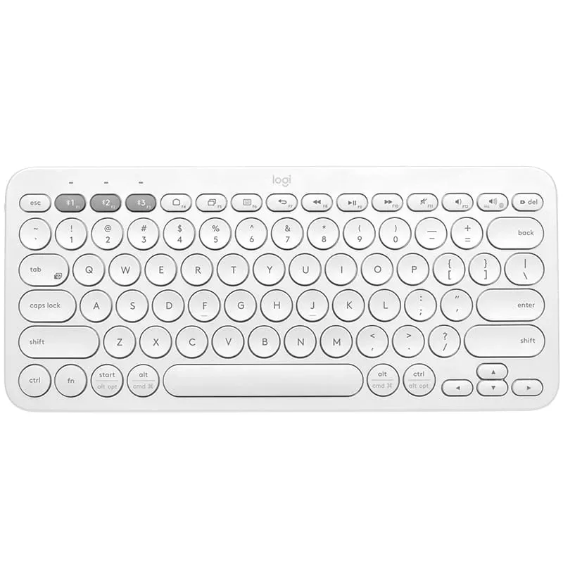 Logitech Multi-Device K380 - Tastiera - Wireless - Bluetooth 3.0 - Tedesca - Off-White