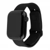 Set cinturini in silicone FIXED FIXSST2-434-BK per Apple Watch 42/44/45mm – nero, design sportivo fisso