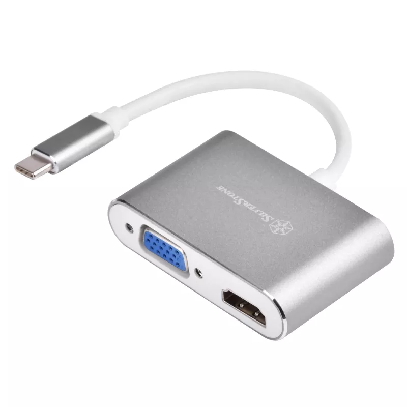 Adattatore video esterno SILVERSTONE EP16 USB-C 3.1 con uscite HDMI e VGA
