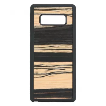 Custodia per smartphone man and wood per Samsung Galaxy Note 8 — ebano bianco finitura nera