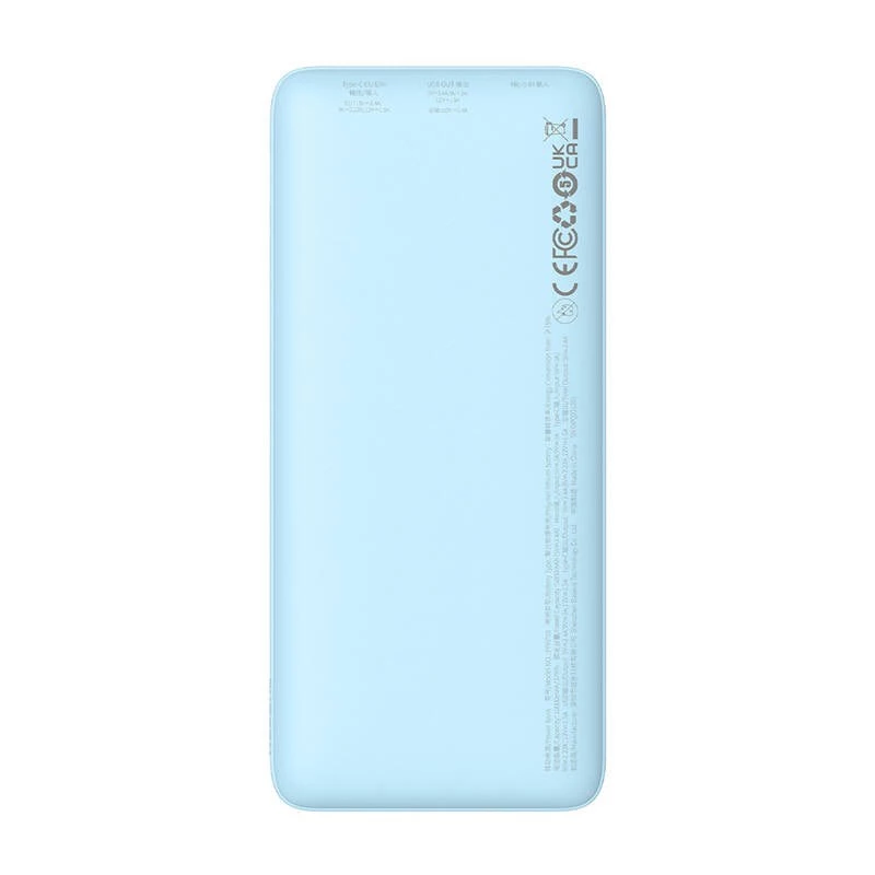 Powerbank portatile Baseus Airpow 10000 mAh, 20W, LiPo, USB-C + USB-A, blu