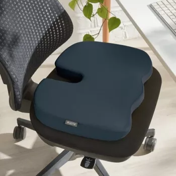 Leitz Ergo Cosy cuscino da seduta, cuscino, universale, grigio, a cuneo, tinta unita, con cerniera