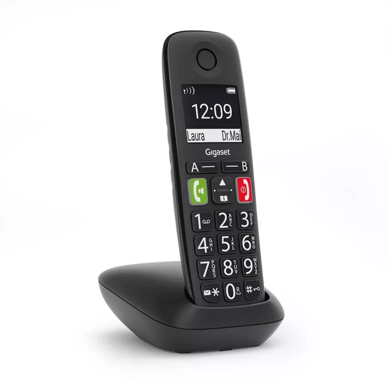 Gigaset E290 telefono cordless, nero