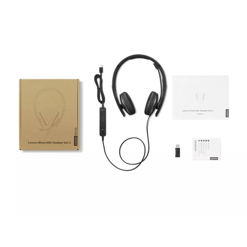 Lenovo 4XD1M45627 cuffie/headset con filo fascia USB Type-C nero