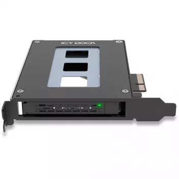 ICY Dock ToughArmor MB111VP-B - rack di archiviazione mobile - per M.2 / M.3 SSD rack mobile - 2,5 pollici (6,4 cm) - NVMe - PCIe 4.0 x4 - nero (MB111VP-B)