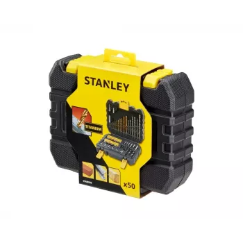 Set di utensili manuali STANLEY STA88546 — set universale da 50 pezzi con punte e attrezzi da officina con valigetta, adatto per legno