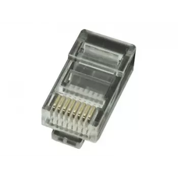 Connettore modulare 8P8C per cavi LAN fissi CAT5, UTP, 10 pz. per sacchetto | Connettore modulare 8P8C RJ45, placcato oro 30µ