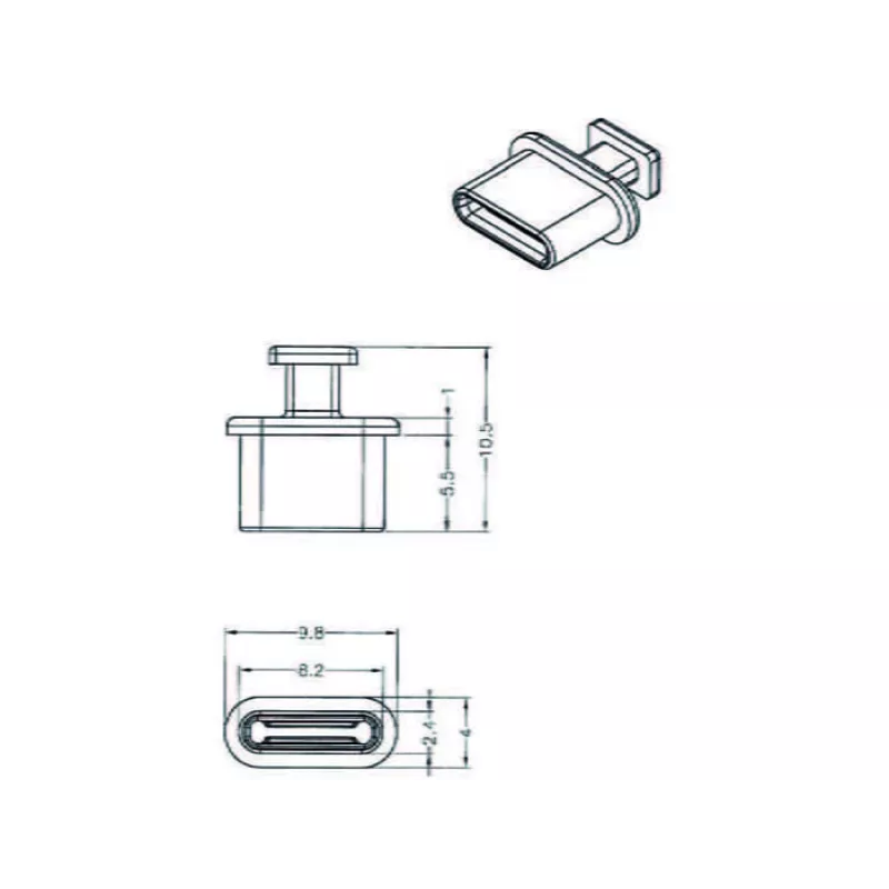 Cappuccio di protezione per connettore femmina DeLOCK 64013 USB Type-C nero